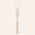 "Tassel Glamour" 6.2CTW Baguette Statement Pendant Necklace