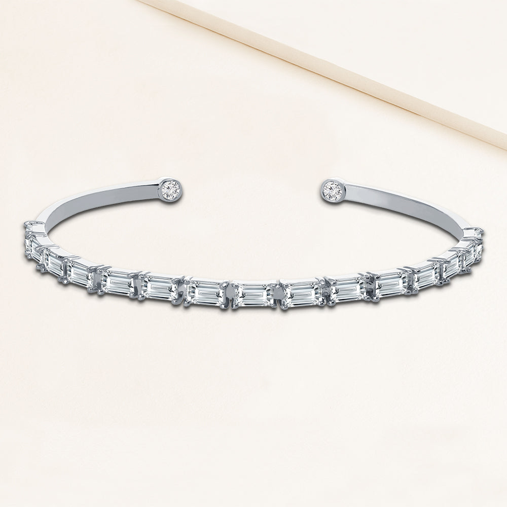 "Simply Stated" 4.2 CTW Baguette Linear Adjustable Cuff