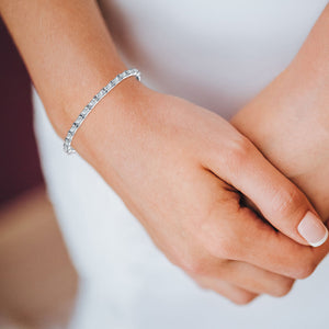 "Simply Stated" 4.2 CTW Baguette Linear Adjustable Cuff