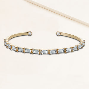 "Simply Stated" 4.2 CTW Baguette Linear Adjustable Cuff