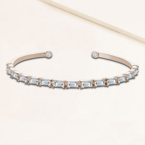"Simply Stated" 4.2 CTW Baguette Linear Adjustable Cuff