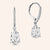 "Meet my Love" 3.0CTW Pear Cut Stone Pave Drop Earrings