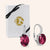 "Nicole" Oval Cut Amethyst Drop Earrings - Silver