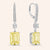 "Angelina" 9.5CTW Emerald Cut Drop Earrings