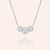 "Rendezvous" 3.2CTW Round Cut Trio Halo Pendant Necklace - Silver