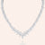 "Beauty Surroundings" 42CTW Marquise Cut Statement Necklace - Silver