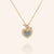 "Hearts Collide" 1.8CTW Pave Pendant Necklace - Sterling Silver / Gold Vermeil