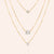 "Triple Elegance" 1.4CTW Pave and Baguette Charms Layered Necklace