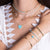 "Destiny" Bezel Set Turquoise Pull Tie Bracelet