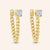 "Revolution" 1.2CTW Princess Cut Chain Dangling Earrings