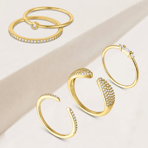 "My Favorites" 1.9CTW Set of 5 Stackable Rings