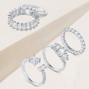 "Royal Flush" 6.7CTW Set of 5 Stackable Rings