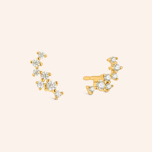 "Eden" 0.1CTW Sterling Silver Delicate Stud Earrings