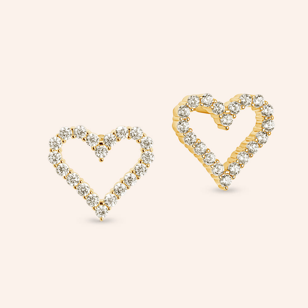 Open Hearted Sterling Silver Earrings Open Hearted Sterling Silver Earrings
