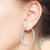 "Shanti" 16.5CTW Round & Marquise Cut 1.9" Hoop Earrings