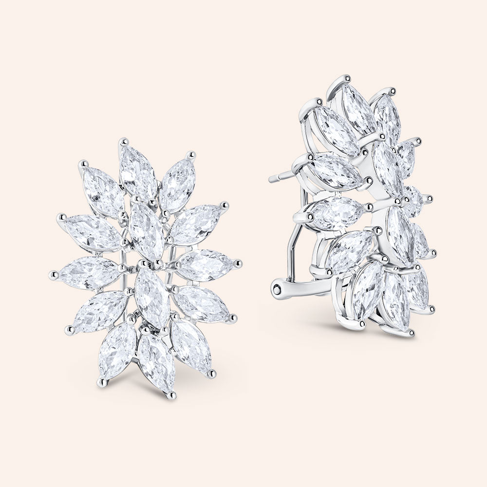 "Bloom" 16.8CTW Marquise Cut Statement Earrings