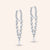 "Lucille" 2CTW Round & Marquise Cut Huggie Earrings