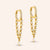 "Lucille" 2CTW Round & Marquise Cut Huggie Earrings