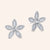 "Jasmine" 3.9CTW Pave Baguette Flower Stud Earrings
