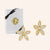 "Jasmine" 3.9CTW Pave Baguette Flower Stud Earrings