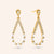 "Bambina" 2.6CTW Round & Baguette Cut Dangle Earrings