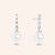 "Ariel" 0.8CTW Baguette & Pearl Dangle Earrings