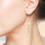 "Thea" 5.4CTW Round & Oval Cut Opal Linear Dangle Earrings