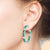 "Velvet" 15.5CTW Round Cut Inside-Outside 1.4" Hoop Earrings