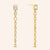 "Down the Line" 8.3CTW Baguette Linear Dangle Earrings