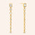 "Down the Line" 8.3CTW Baguette Linear Dangle Earrings