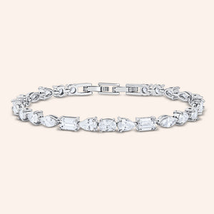 "Carina" 14.5CTW Prong Set Mixed-cuts Tennis Bracelet - Includes Extender