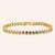 "Fiesta" 6.7CTW Bezel Set Round Cut Rainbow Tennis Bracelet - Includes Extender