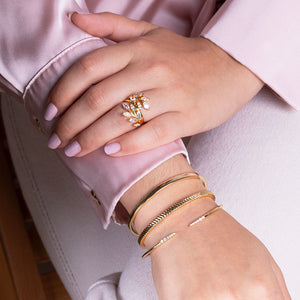 "Melissa" Set of Three High Polished Cuff Bracelets