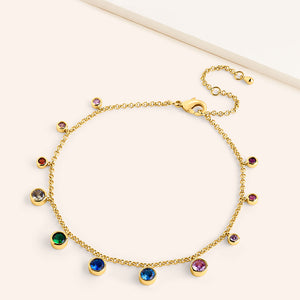 "Sweet Celebration" 5CTW Bezel Set Station Anklet