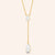 "Lucy" 6.4CTW Prong-set Pear Cut "Y" Design Necklace