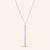 "Jade" 4.2CTW Bezel Set Baguette Bar Pendant Necklace