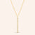 "Jade" 4.2CTW Bezel Set Baguette Bar Pendant Necklace