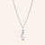 "Ariel" 0.2CTW Baguette & Pearl Pendant Necklace