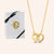 "Ember" High Polished Interlocking Circles Pendant Necklace