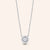 "Evy" 0.5CTW Sterling Silver Round Cut Halo Pendant Necklace