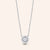 "Evy" 0.5CTW Sterling Silver Round Cut Halo Pendant Necklace