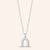 "Protect your energy" 0.2CTW Sterling Silver Baguette Horseshoe Pendant Necklace