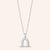 "Protect your energy" 0.2CTW Sterling Silver Baguette Horseshoe Pendant Necklace