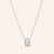 "Pretty Precious" 1.1CTW Sterling Silver Bezel Set Emerald Cut Pendant Necklace