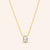 "Pretty Precious" 1.1CTW Sterling Silver Bezel Set Emerald Cut Pendant Necklace