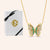 "Valeria" 1.1CTW Pave Butterfly Pendant Necklace