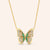 "Valeria" 1.1CTW Pave Butterfly Pendant Necklace