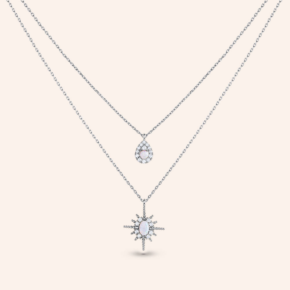 Silver Lining Layered Necklace – Boho Closet Boutique