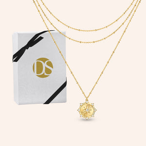 "Reagan" Star Medallion Pendant Layered Necklace