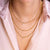 "Link it up" 0.9CTW Prong Set Round Cut Curb Chain Layered Necklace